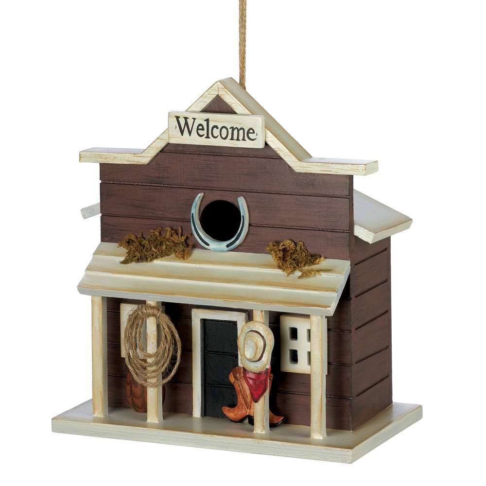 Western saloon birdhouse