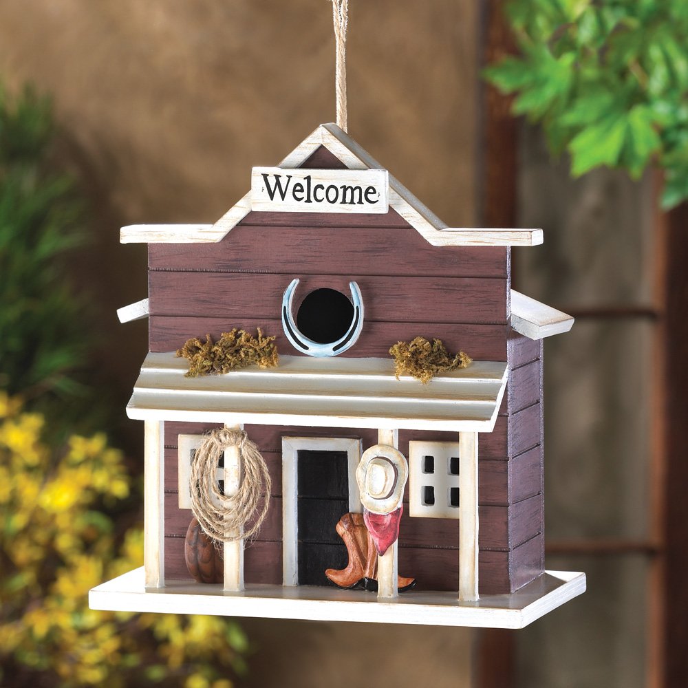 Western saloon birdhouse
