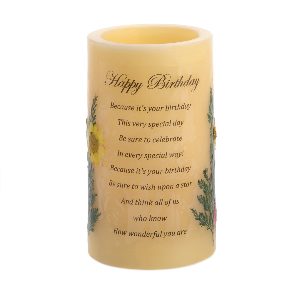 Birthday led press flwer candl
