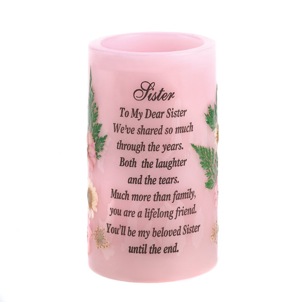 Sister led press flower candle