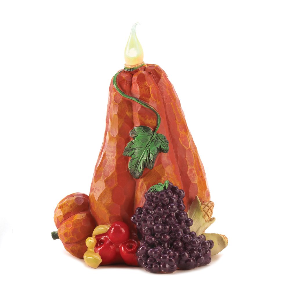 Harvest pumpkin led candle