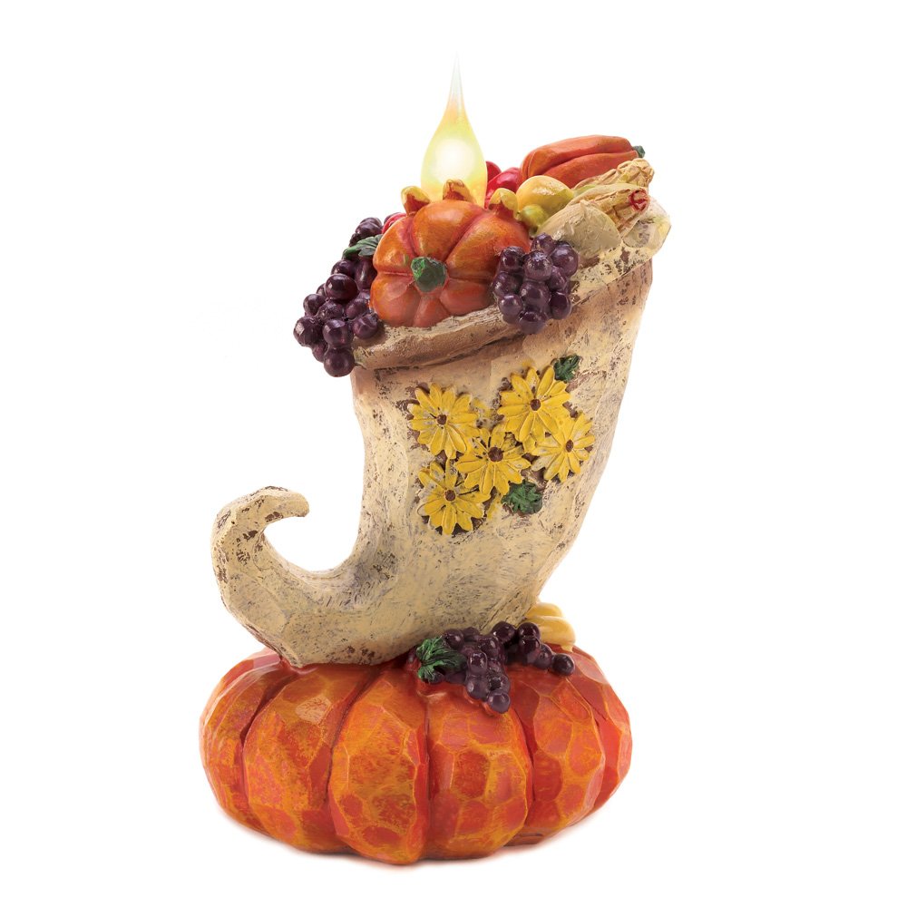 Horn of plenty flameless candl