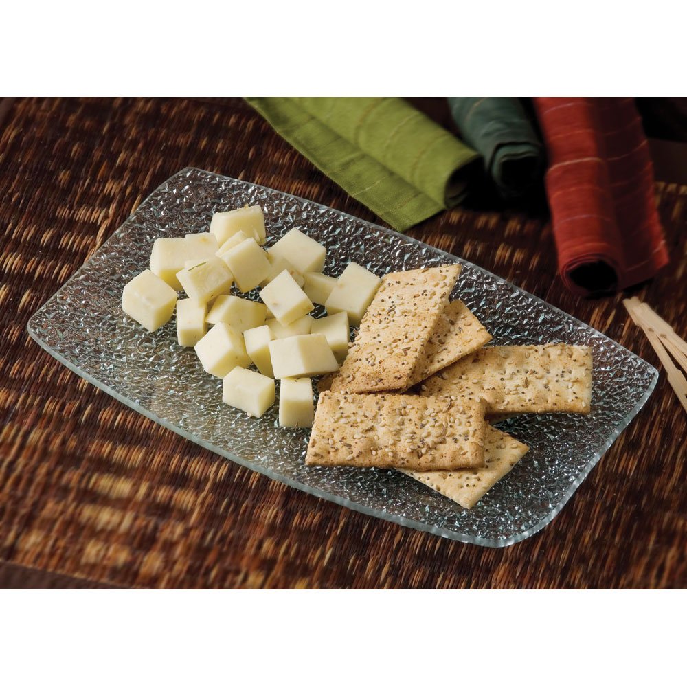 Tempered glass serving plate