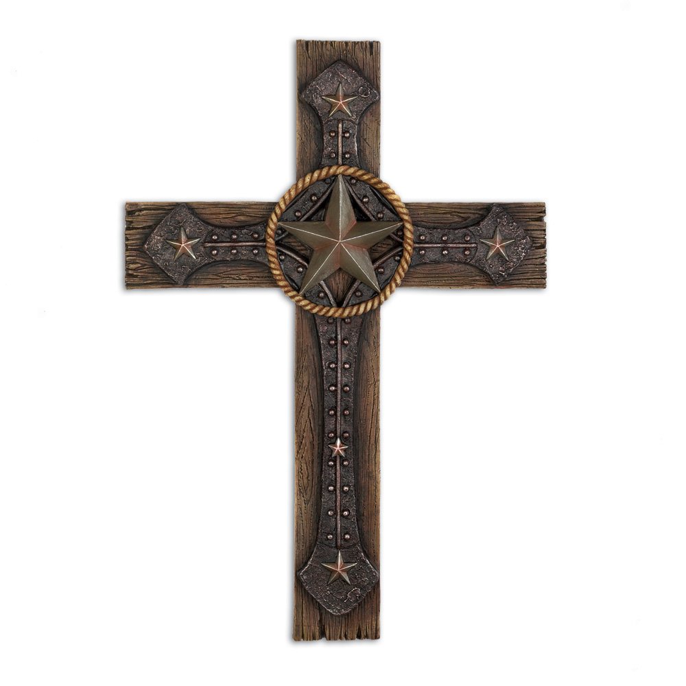 Rustic cowboy wall cross