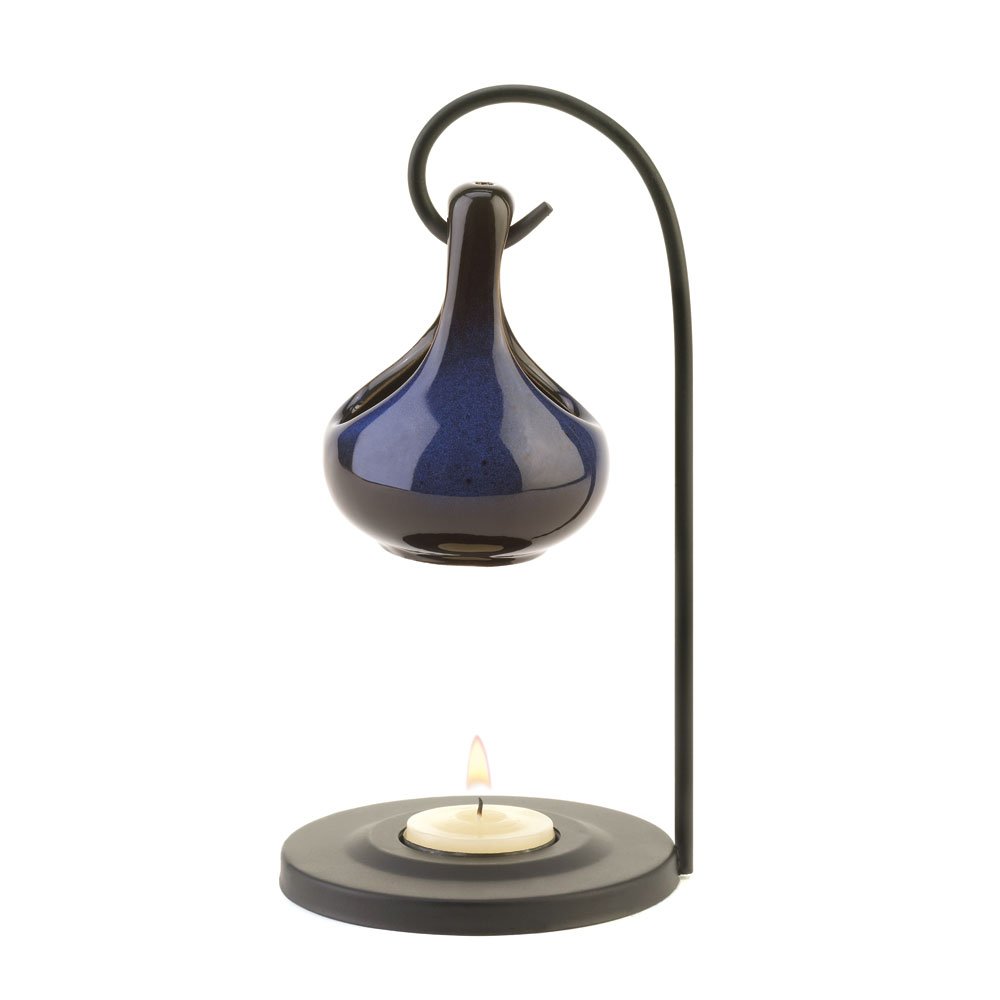 Blue tear drop oil warmer
