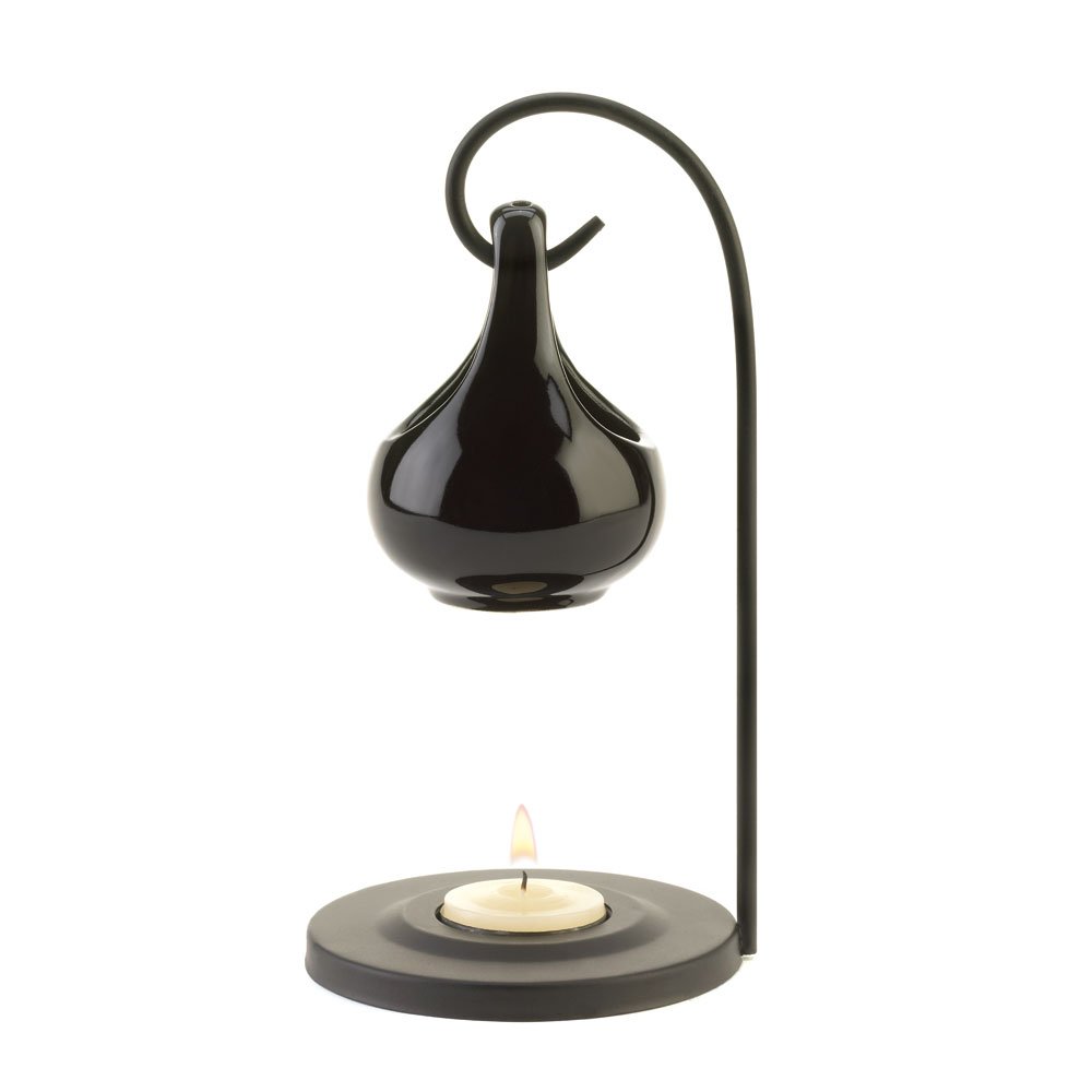 Black tear drop oil warmer
