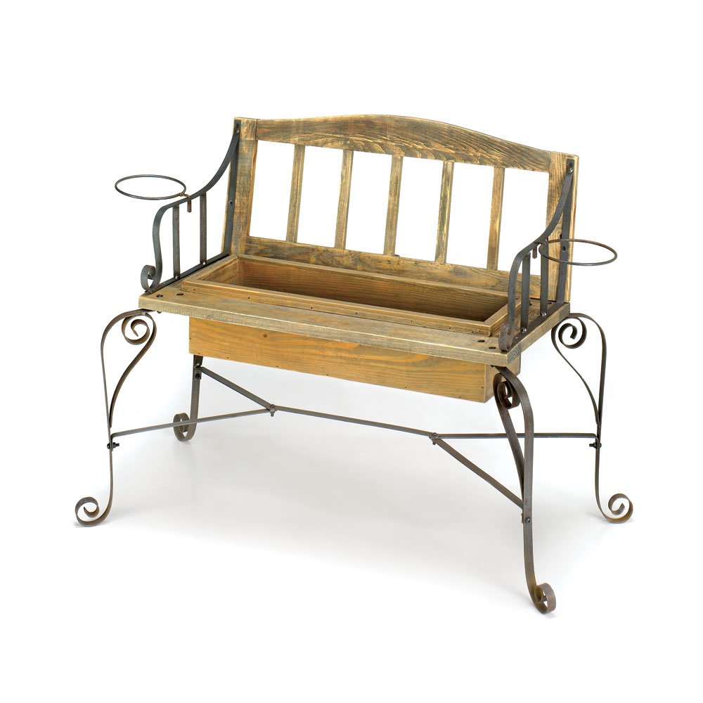 Ironwood bench planter