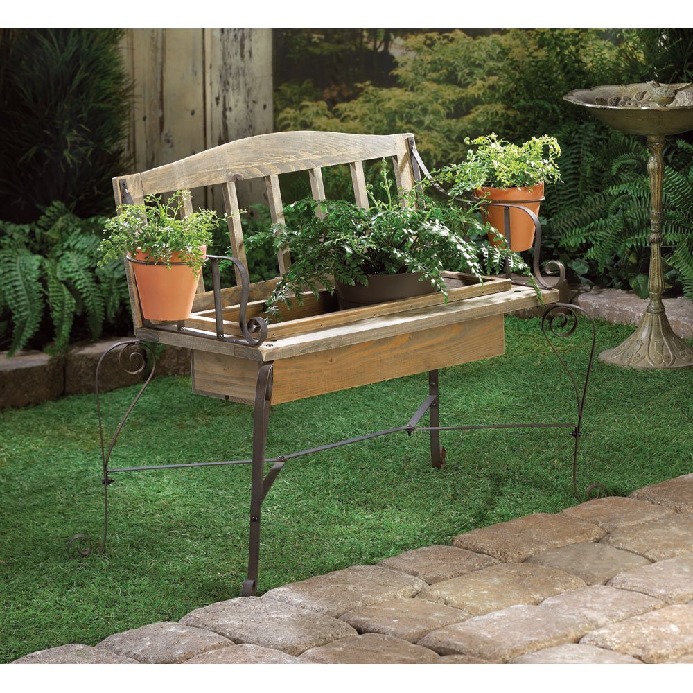 Ironwood bench planter