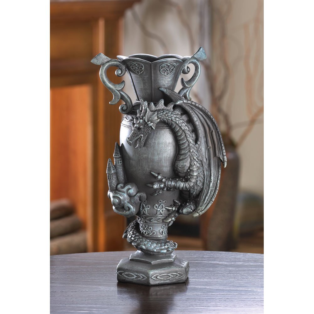 Black dragon decorative vase