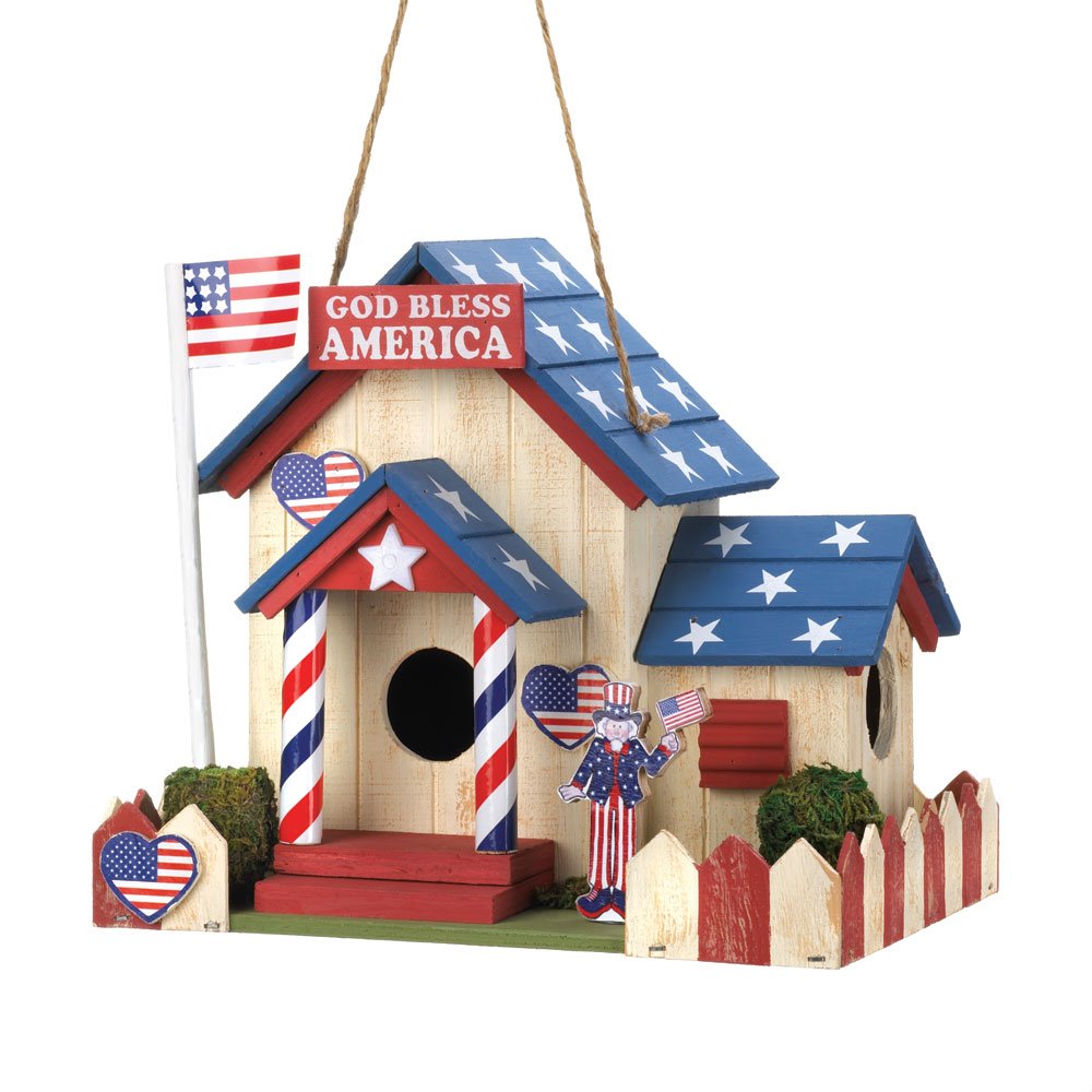 Patriotic birdhouse