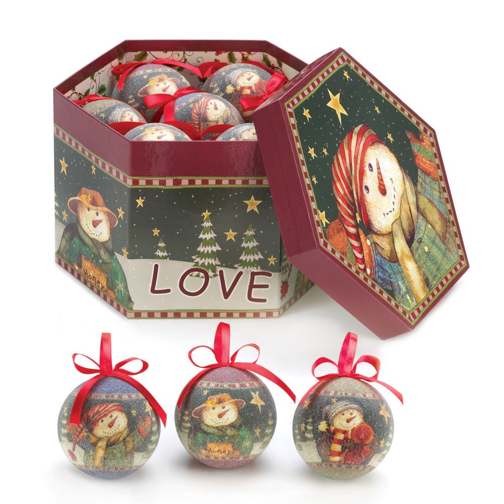 Winter snowmen ornaments