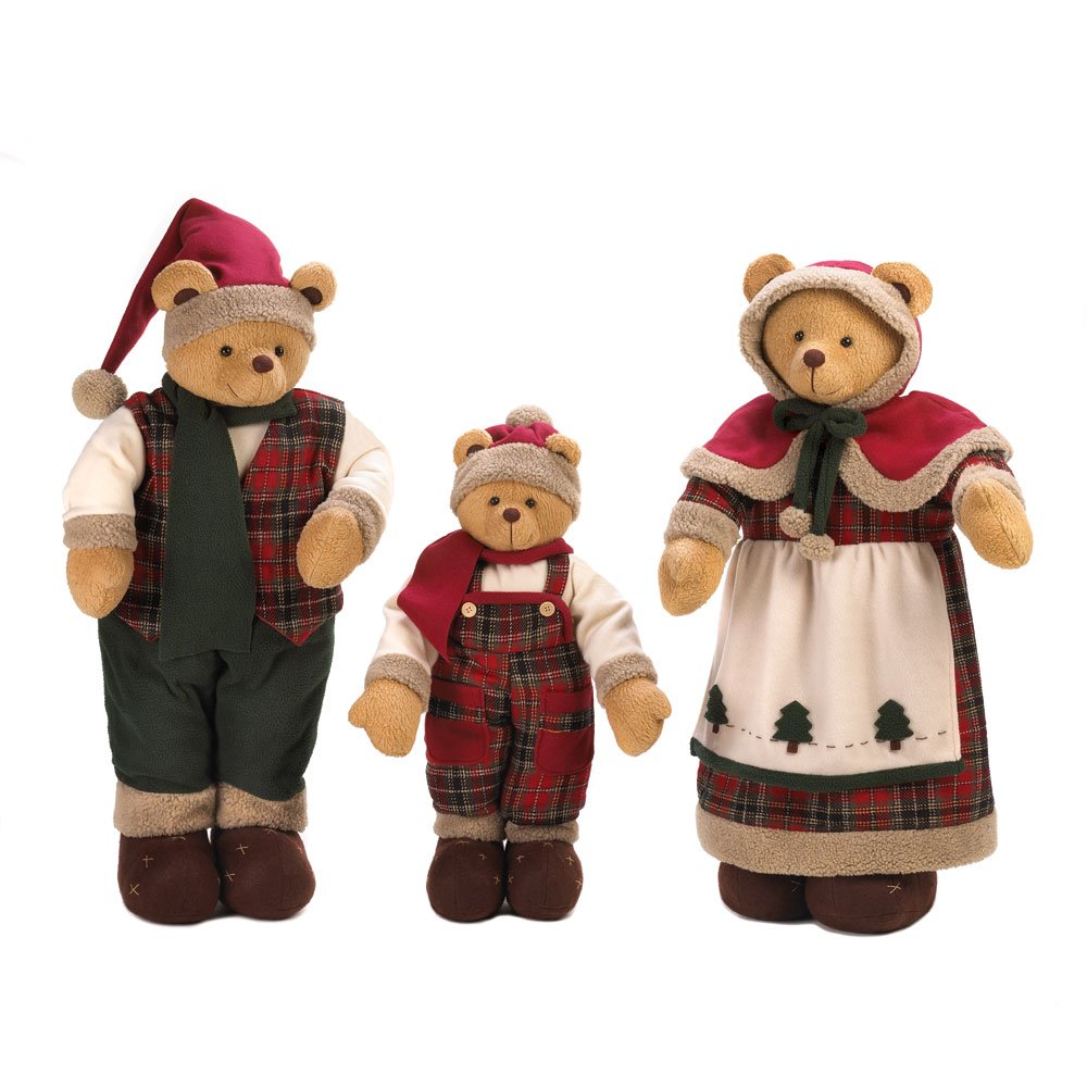 Festive bear family d?cor