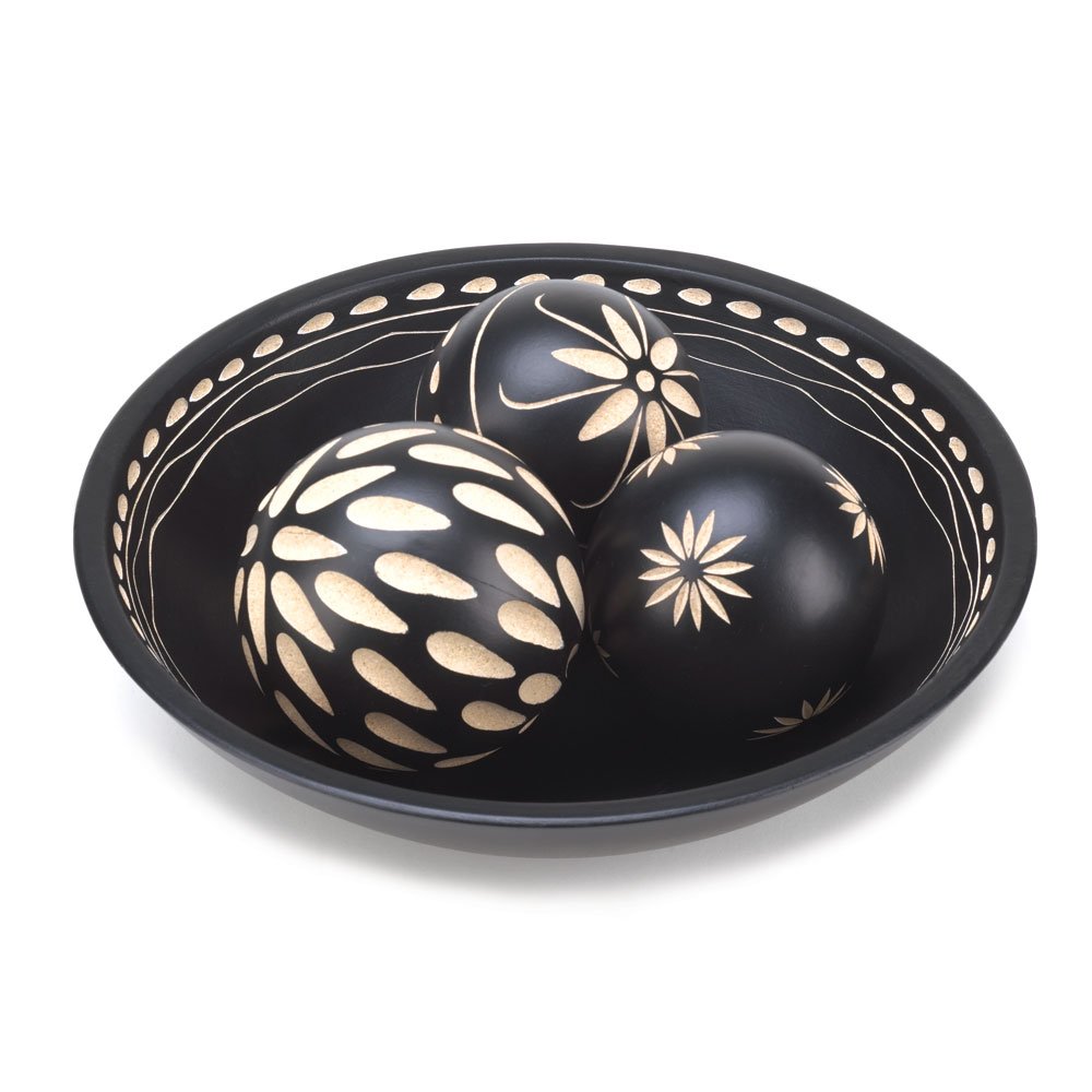 Ebony decorative ball set