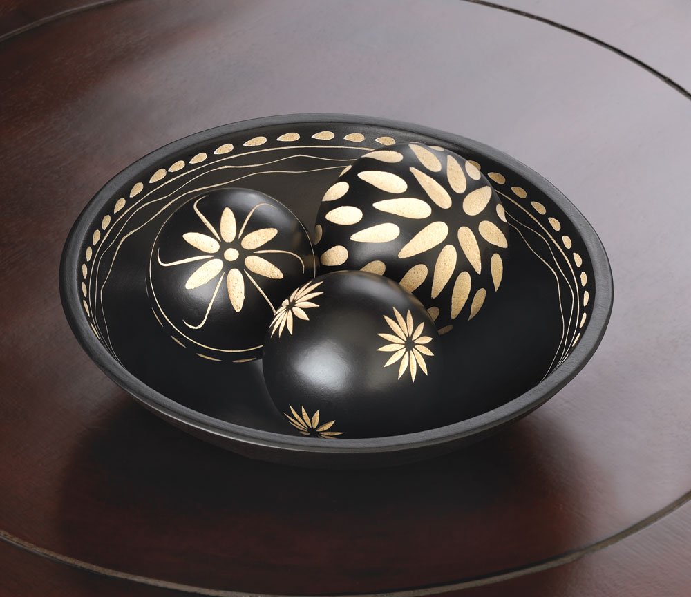 Ebony decorative ball set