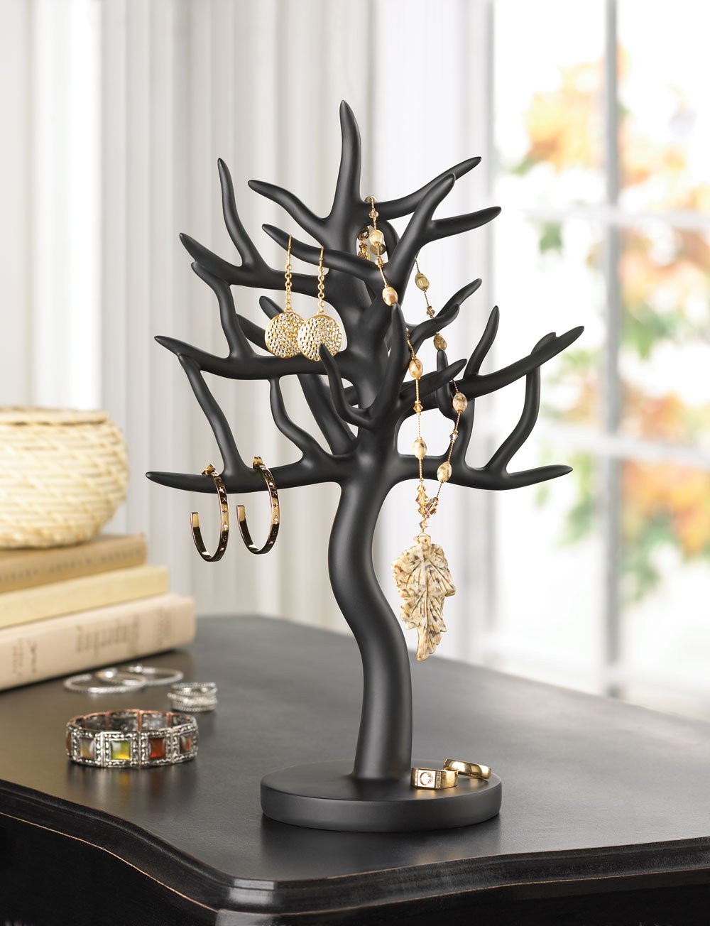 Blace tree jewelry stand