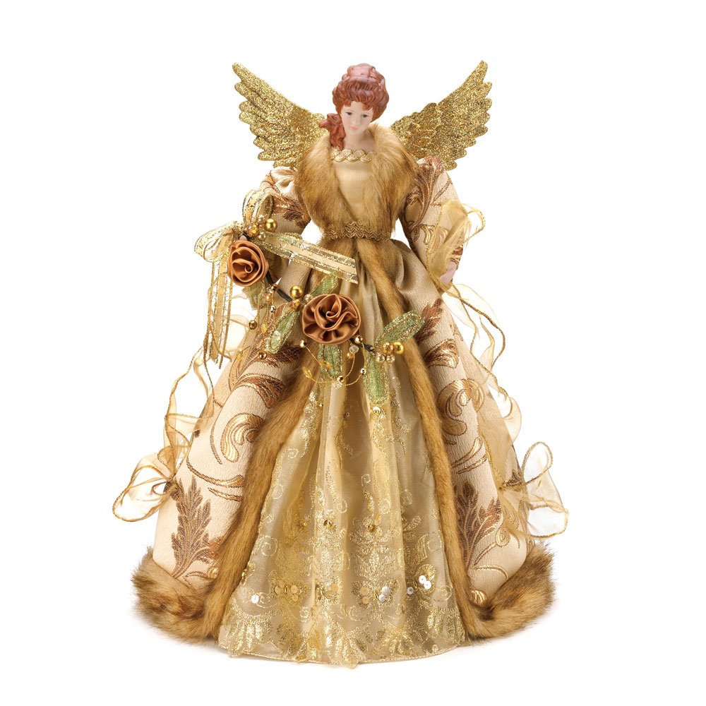 Golden angel tree topper