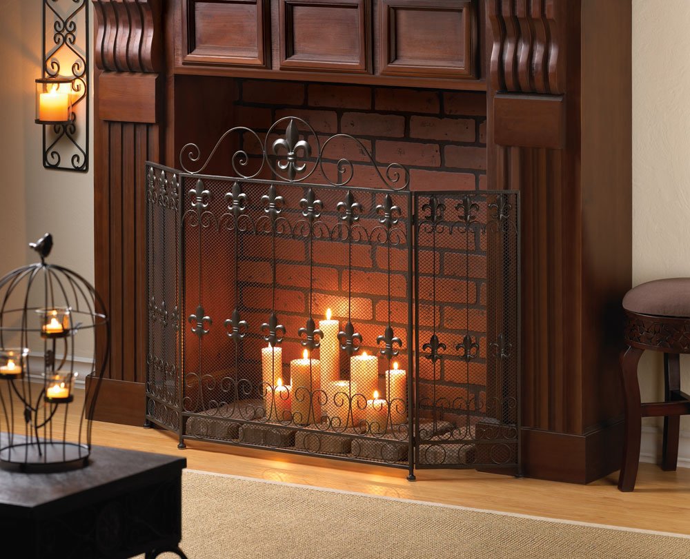 French revival fireplace screen