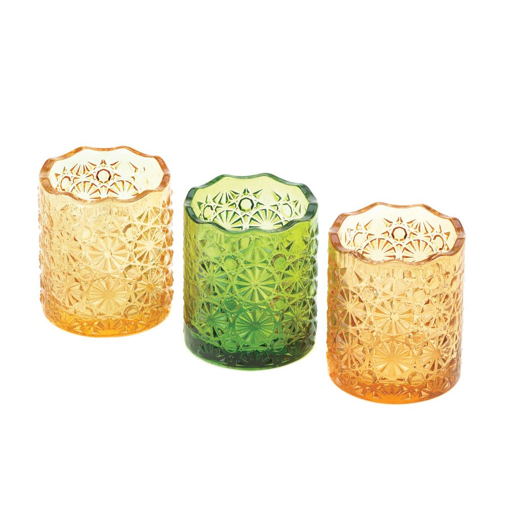 Citrine candle cup trio