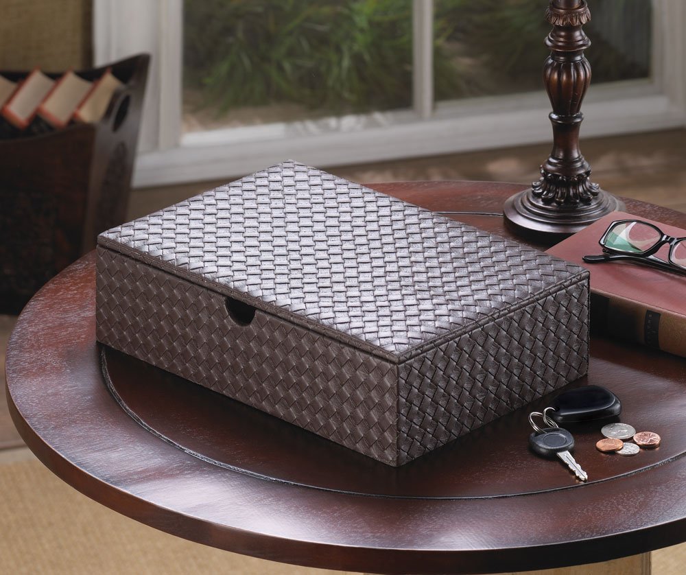 Faux leather keepsake box