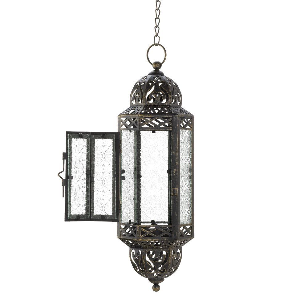 Victorian hanging candle lantern