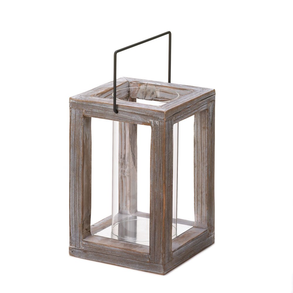 Rustic garden wooden lantern