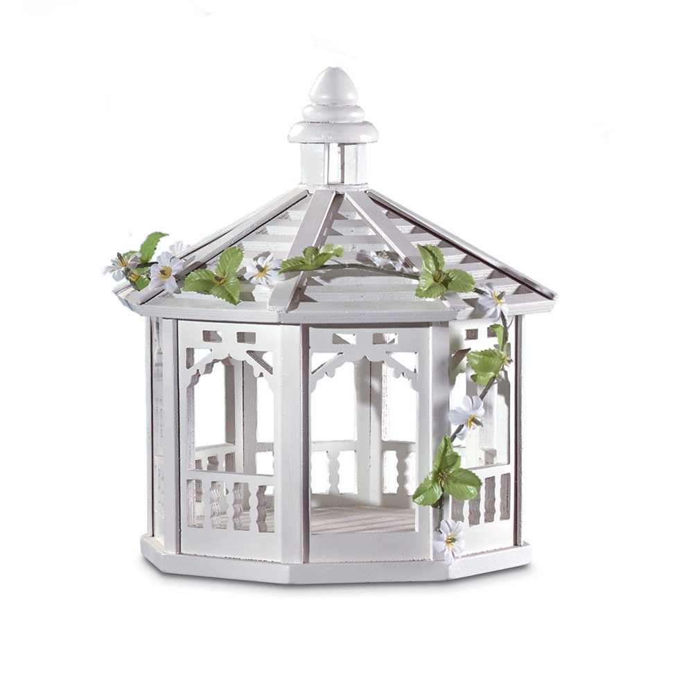 White gazebo birdfeeder
