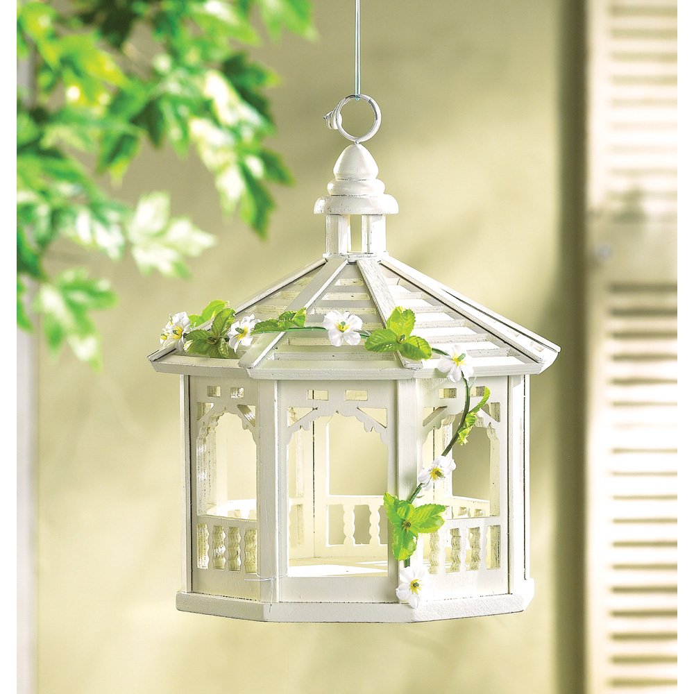 White gazebo birdfeeder