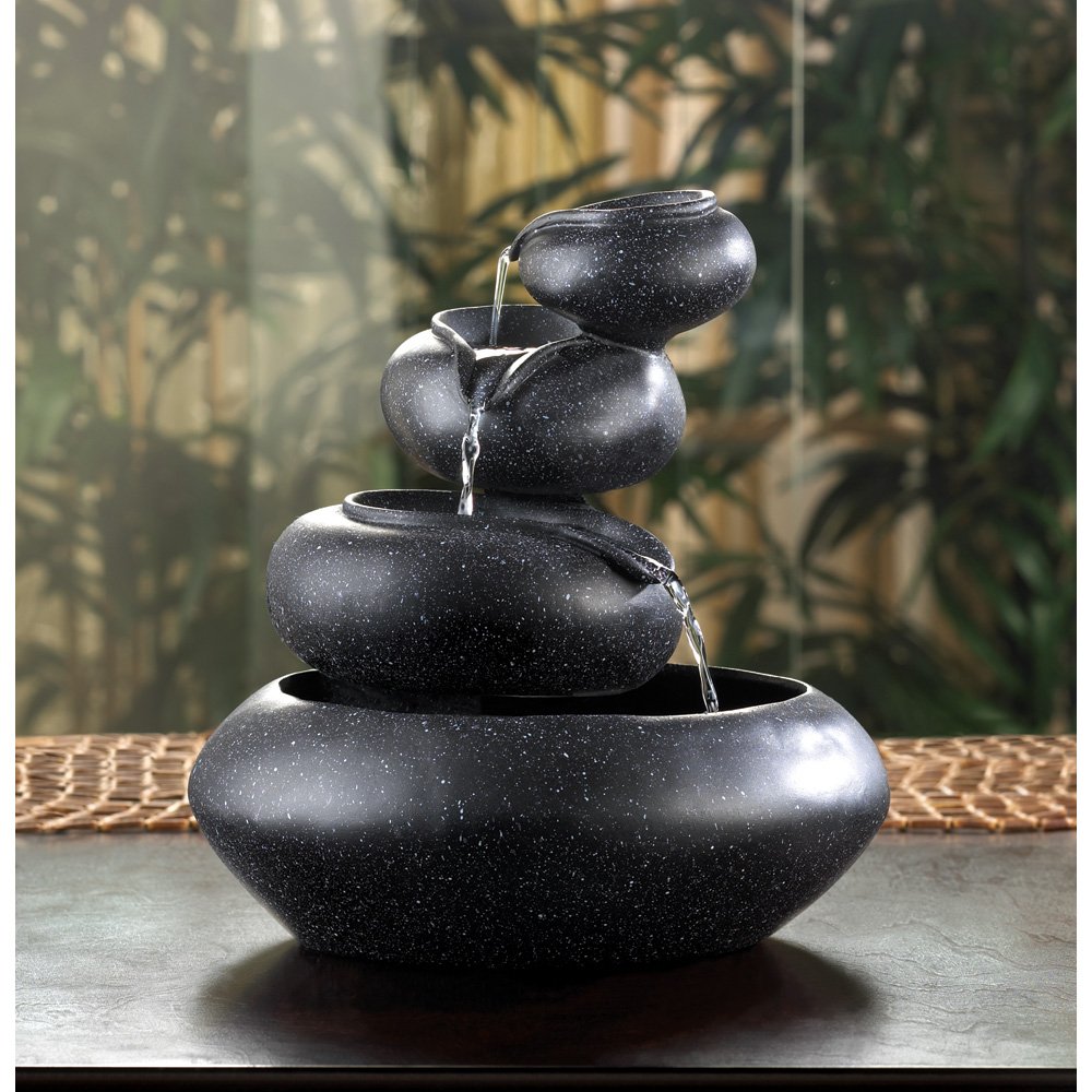 Four-tier tabletop fountain
