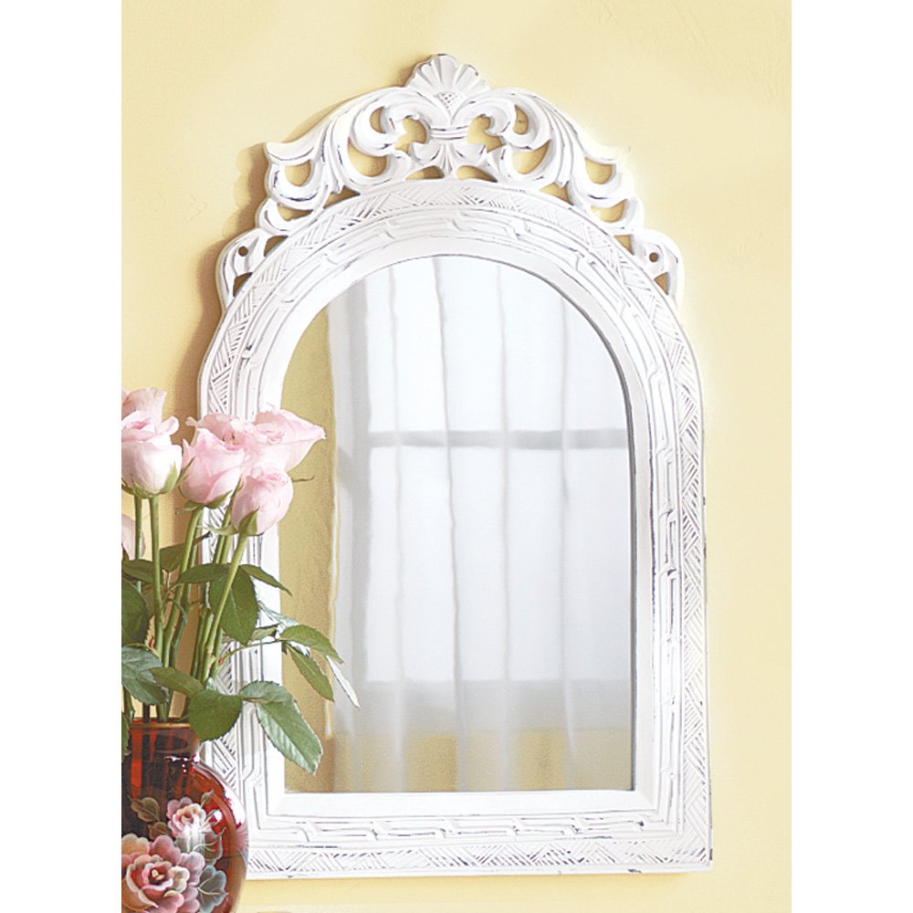 Arched-top wall mirror