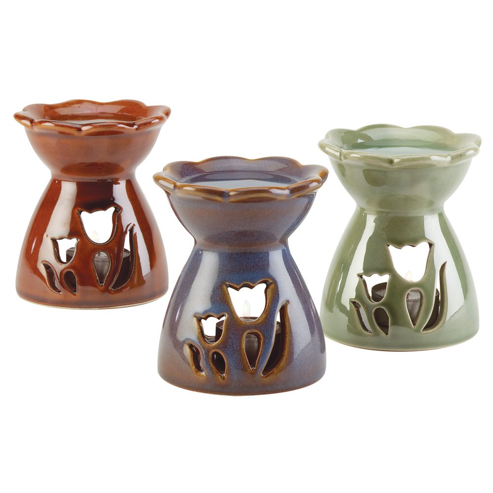 Flower oil warmers