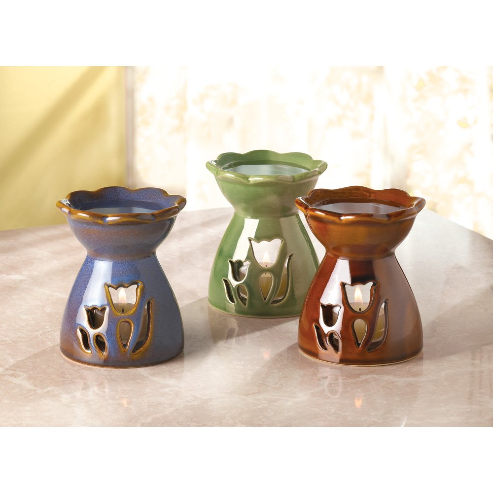 Flower oil warmers