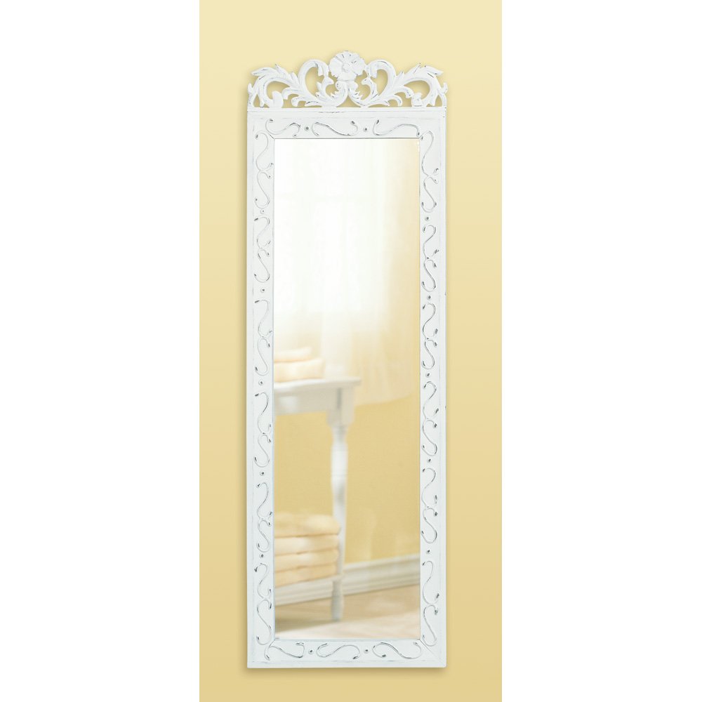 Elegant white wall mirror
