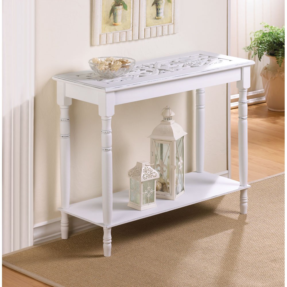 Carved-top table