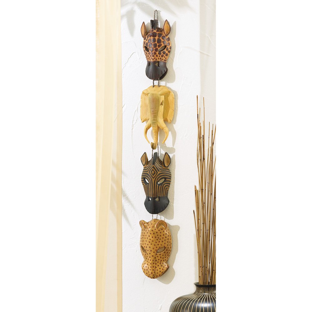 Animal masks wall plaque