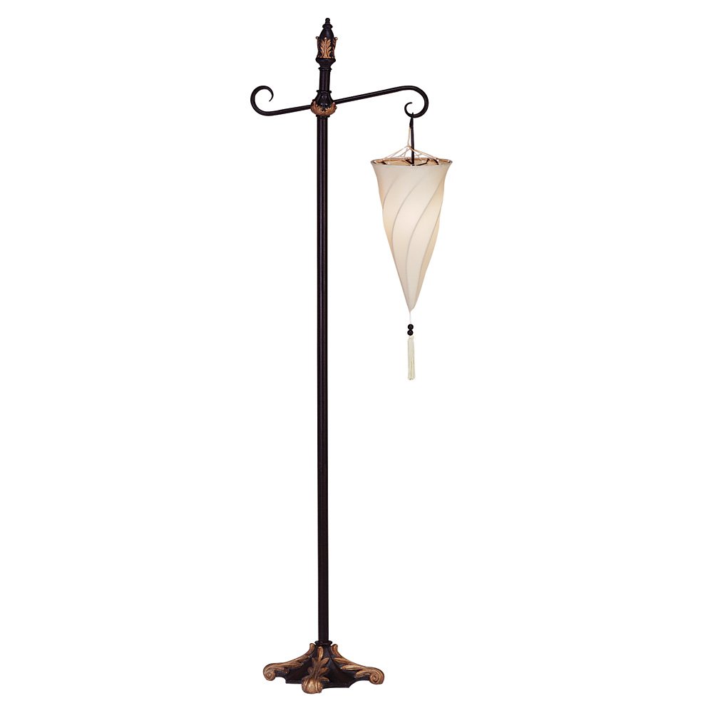 Spiral hanging floor lamp