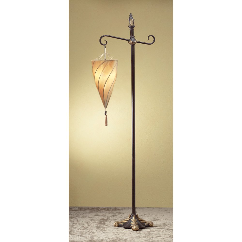 Spiral hanging floor lamp