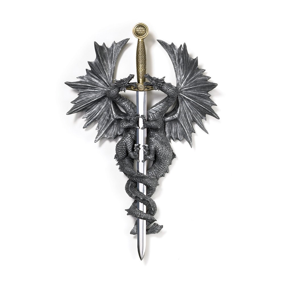 Dragon dagger wall plaque