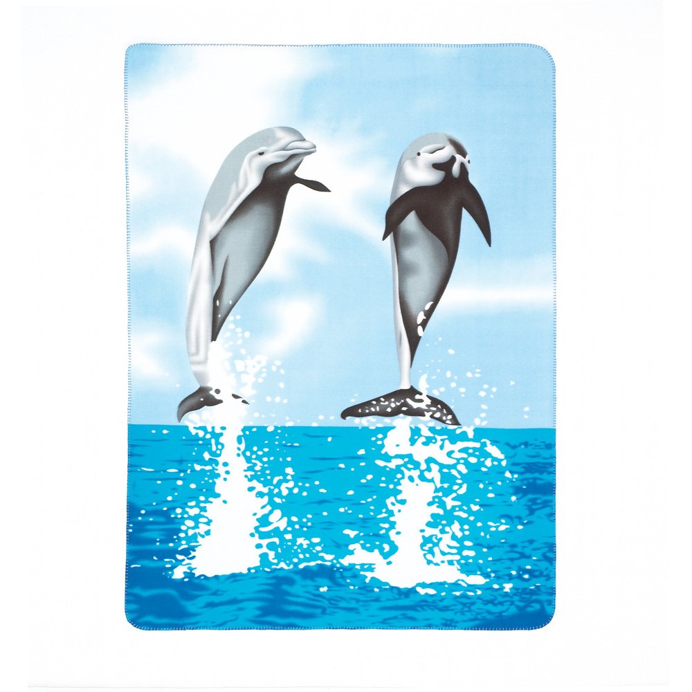 Dolphin fleece blanket