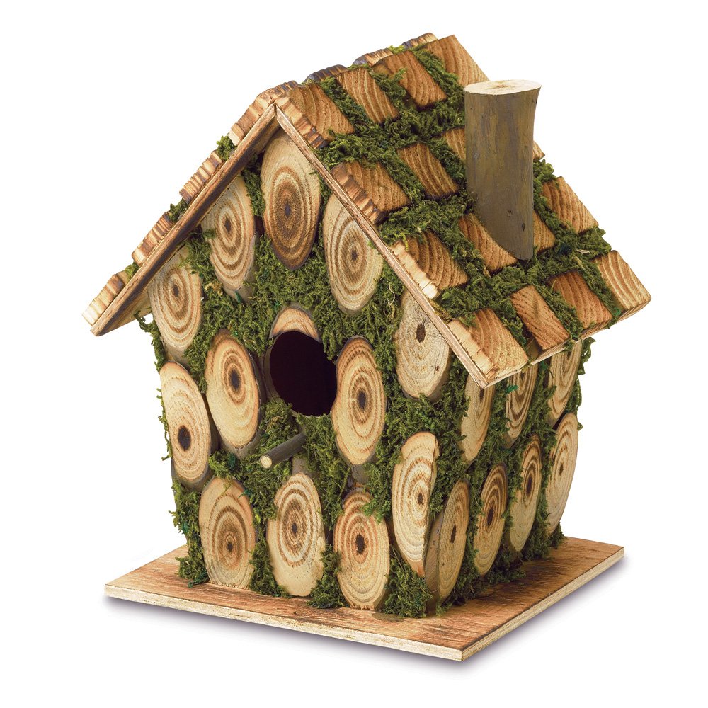 Moss-edged bird house