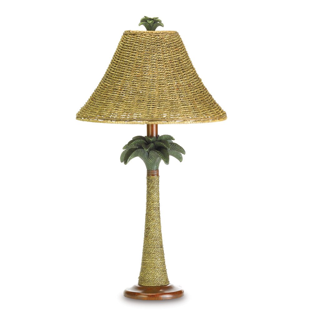 Palm tree rattan lamp
