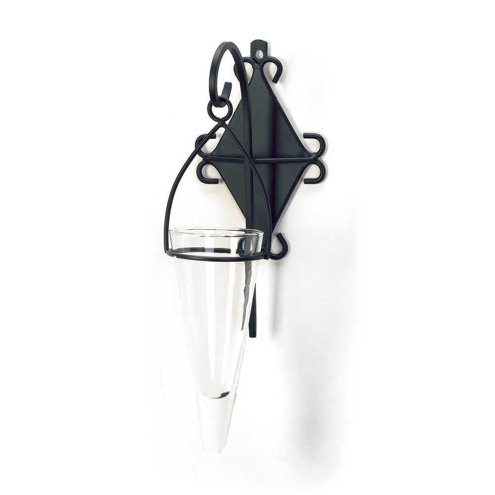 Metal hanging pendant vase
