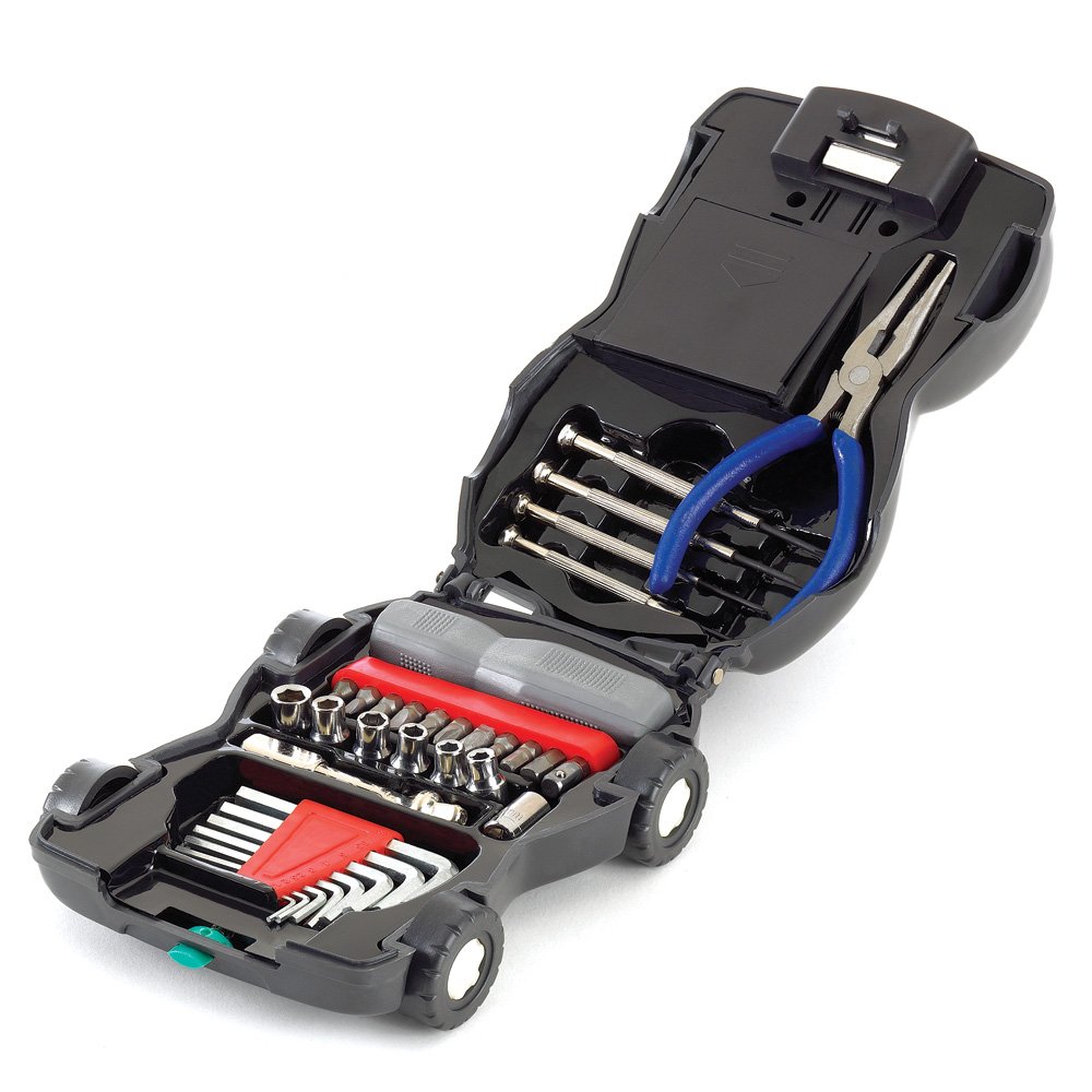 34pc car toolkit with light