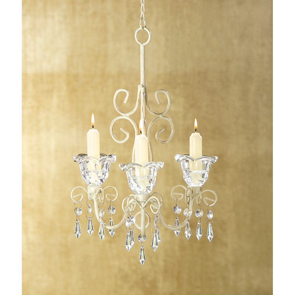 Shabby scrollwork candleholder