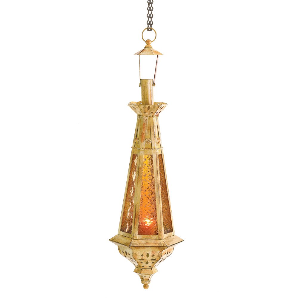 Amber teardrop lantern