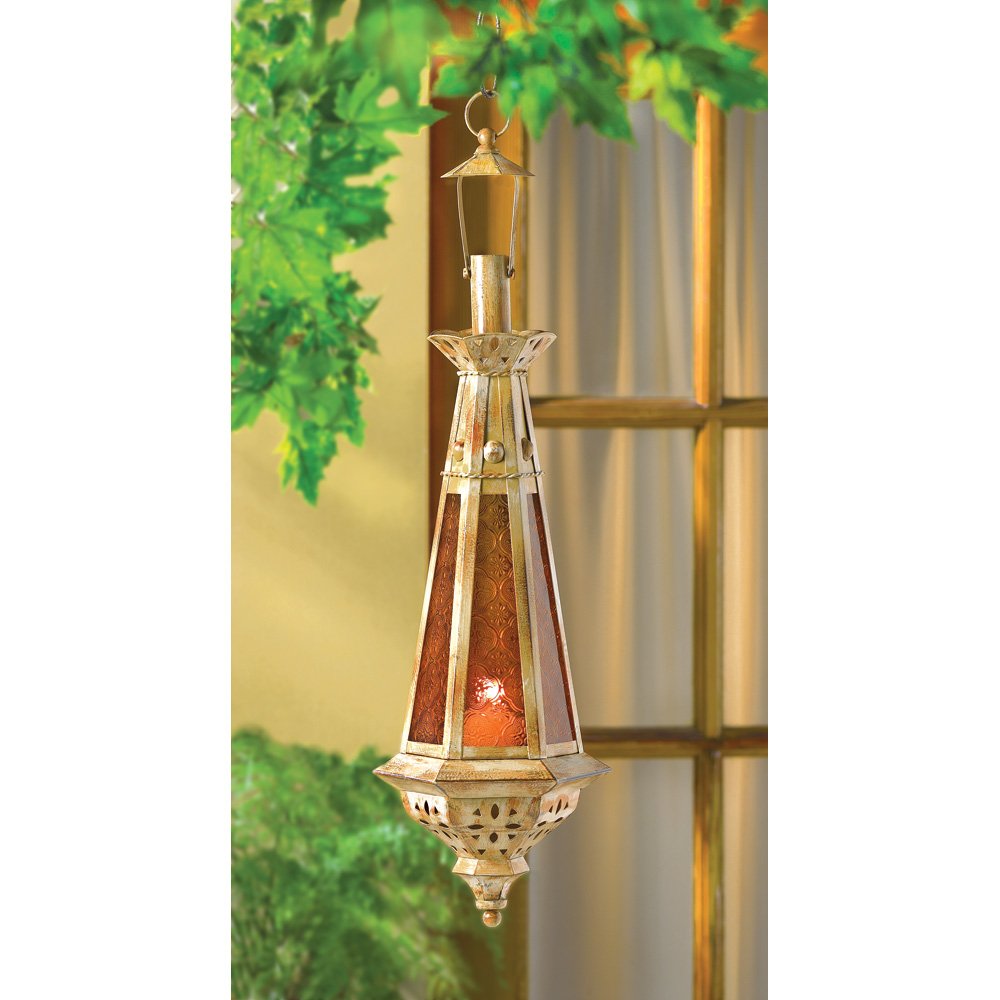 Amber teardrop lantern