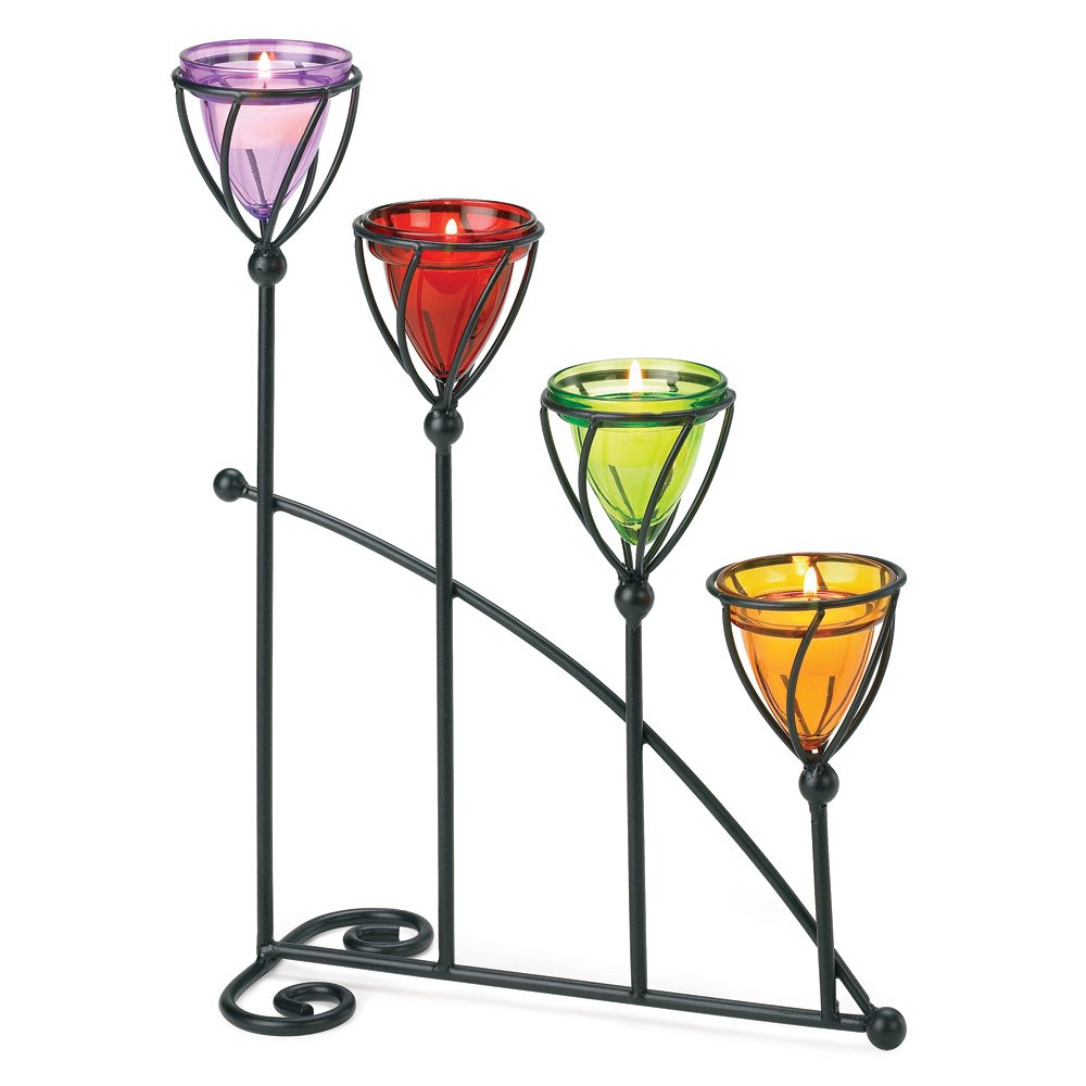 Jewel-toned candleholder