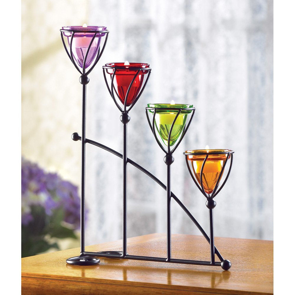 Jewel-toned candleholder