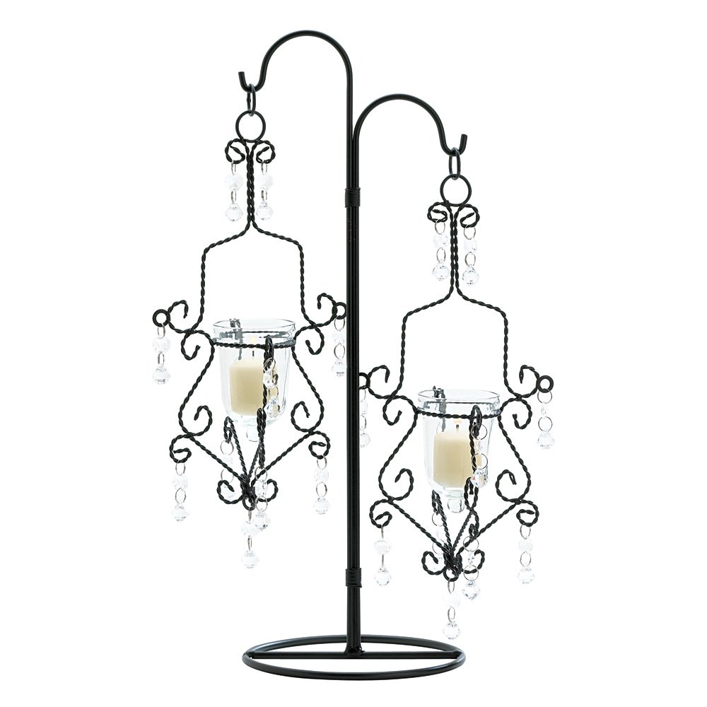 Crystal drop candleholder