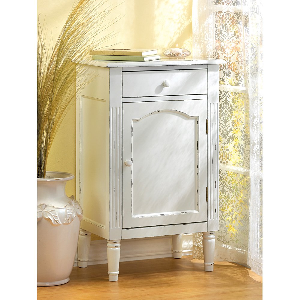 Graceful antiqued cabinet