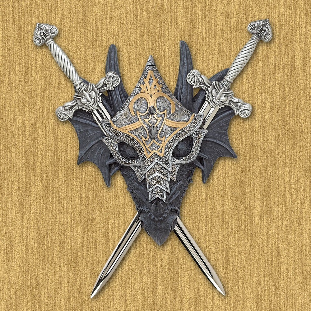 Armored dragon wall crest